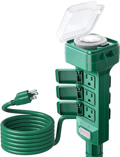 Timermatic Outdoor Power Coale Водонепроницаемый 24- Час механический таймер света